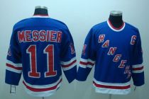 New York Rangers -11 Mark Messier Stitched Blue CCM Throwback NHL Jersey