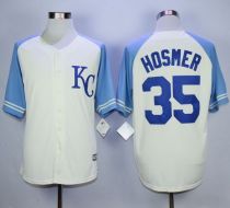 Kansas City Royals -35 Eric Hosmer Cream Exclusive Vintage Stitched MLB Jersey