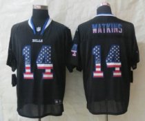New Nike Buffalo Bills -14 Sammy Watkins USA Flag Fashion Black Elite Jerseys