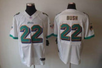 Nike Dolphins -22 Reggie Bush White Stitched NFL Elite Jersey