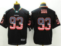 Nike Miami Dolphins -93 Ndamukong Suh Black Stitched NFL Elite USA Flag Fashion Jersey