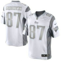 Nike New England Patriots -87 Rob Gronkowski Silver Grey