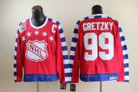 Edmonton Oilers -99 Wayne Gretzky Red All Star CCM Throwback 75TH Stitched NHL Jersey