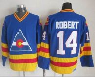 Colorado Avalanche -14 Rene Robert Blue CCM Throwback Stitched NHL Jersey