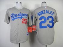 Los Angeles Dodgers -23 Adrian Gonzalez Grey Cool Base Stitched MLB Jersey