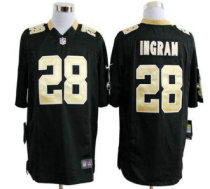 Nike Saints -28 Mark Ingram Black Team Color Stitched NFL Game Jersey