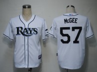 Tampa Bay Rays #57 Jake Mcgee White Cool Base Stitched MLB Jersey