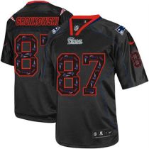 Nike New England Patriots -87 Rob Gronkowski New Lights Out Black Mens Stitched NFL Elite Jersey