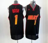 Miami Heat -1 Chris Bosh Black Stitched NBA Vibe Jersey