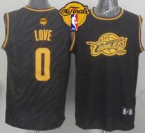 Cleveland Cavaliers -0 Kevin Love Black Precious Metals Fashion The Finals Patch Stitched NBA Jersey