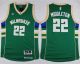Milwaukee Bucks -22 Khris Middleton Green Stitched NBA Jersey
