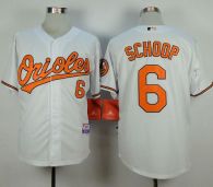 Baltimore Orioles #6 Jonathan Schoop White Cool Base Stitched MLB Jersey