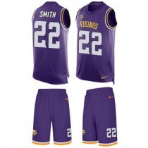 Vikings #22 Harrison Smith Purple Team Color Stitched NFL Limited Tank Top Suit Jersey