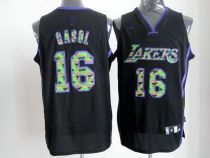 Los Angeles Lakers -16 Pau Gasol Black Camo Fashion Stitched NBA Jersey