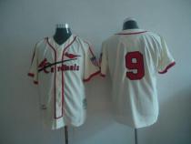 Mitchell And Ness St  Louis Cardinals #9 Roger Maris Cream Throwback Stitched MLB Jersey