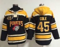 Pittsburgh Pirates #45 Gerrit Cole Black Sawyer Hooded Sweatshirt MLB Hoodie
