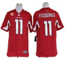 Nike Cardinals -11 Larry Fitzgerald Red Team Color With C Patch Men's Stitched NFL Game Jersey