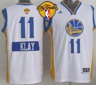 Golden State Warriors -11 Klay Thompson White 2014-15 Christmas Day The Finals Patch Stitched NBA Je