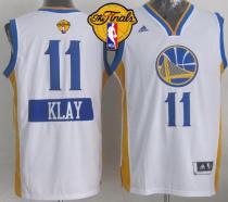 Golden State Warriors -11 Klay Thompson White 2014-15 Christmas Day The Finals Patch Stitched NBA Je