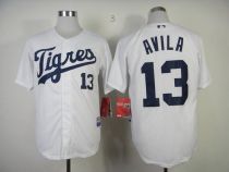 Detroit Tigers #13 Alex Avila White Los Tigres  Stitched MLB Jersey