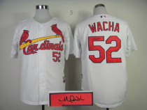 Autographed MLB St Louis Cardinals #52 Michael Wacha White Cool Base Stitched Jersey