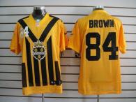 Nike Pittsburgh Steelers #84 Antonio Brown Gold 1933s Throwback Men's Stitched NFL Elite Jersey