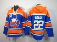 New York Islanders -22 Mike Bossy Baby Blue Sawyer Hooded Sweatshirt Stitched NHL Jersey