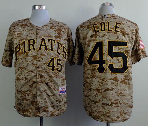 Pittsburgh Pirates #45 Gerrit Cole Camo Alternate Cool Base Stitched MLB Jersey