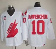 Olympic 1991 CA 10 Dale Hawerchuk White CCM Throwback Stitched NHL Jersey