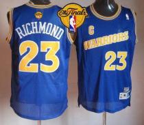 Golden State Warriors -23 Mitch Richmond Blue Throwback The Finals Patch Stitched NBA Jersey