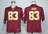 Nike Redskins -83 Fred Davis Burgundy Red Gold No Alternate Stitched NFL Game Jersey
