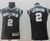 Revolution 30 San Antonio Spurs #2 Kawhi Leonard Black Youth Stitched NBA Jersey