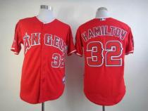Los Angeles Angels of Anaheim -32 Josh Hamilton Red Cool Base Stitched MLB Jersey