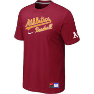 Oakland Athletics Red Nike Short Sleeve Practice T-Shirt