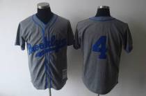 Mitchell and Ness 1945 Los Angeles Dodgers -4 Babe Herman Grey Stitched Throwback MLB Jersey