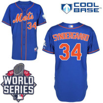 New York Mets -34 Noah Syndergaard Blue Alternate Home Cool Base W 2015 World Series Patch Stitched