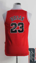 Autographed Chicago Bulls #23 Michael Jordan Black With Blue No Youth NBA Stitched Jersey