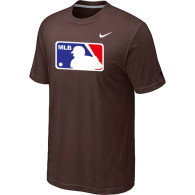 MLB Logo Heathered Nike Brown Blended T-Shirt