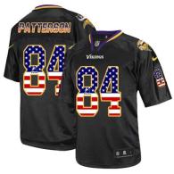 Nike Minnesota Vikings #84 Cordarrelle Patterson Black Men's Stitched NFL Elite USA Flag Fashion Jer