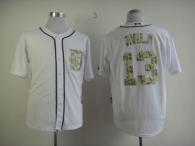 Detroit Tigers #13 Alex Avila White USMC Cool Base Stitched MLB Jersey