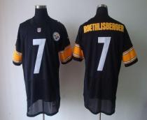 Nike Pittsburgh Steelers #7 Ben Roethlisberger Black Team Color Men's Stitched NFL Elite Jersey