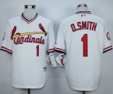 St Louis Cardinals #1 Ozzie Smith White 1982 Turn Back The Clock Stitched MLB Jersey