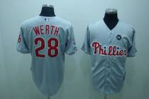 Philadelphia Phillies #28 Jayson Werth Stitched Grey MLB Jersey
