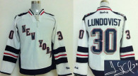 Autographed NHL New York Rangers -30 Henrik Lundqvist White 2014 Stadium Series Stitched Jersey
