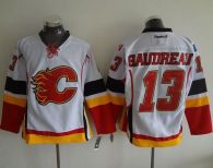 Calgary Flames -13 Johnny Gaudreau White Stitched NHL Jersey