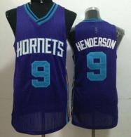Revolution 30 Charlotte Hornets -9 Gerald Henderson Purple Stitched NBA Jersey