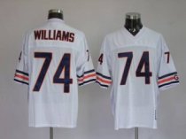 Mitchell and Ness Bears -74 Chris Williams White Stitched Throwback NFL Jersey
