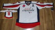 Washington Capitals -8 Alex Ovechkin White 40th Anniversary Stitched NHL Jersey