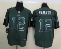 2013 NEW Nike New York Jets 12 Namath Drift Fashion Green Elite Jerseys