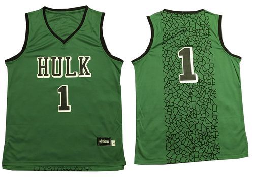 The Hulk -1 Green Stitched Basketball Jersey